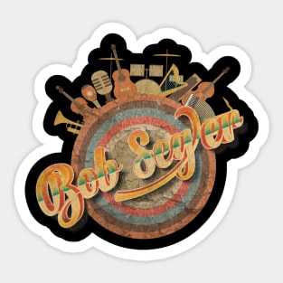 Designs Vintage Retro - Music Bob Seger Sticker